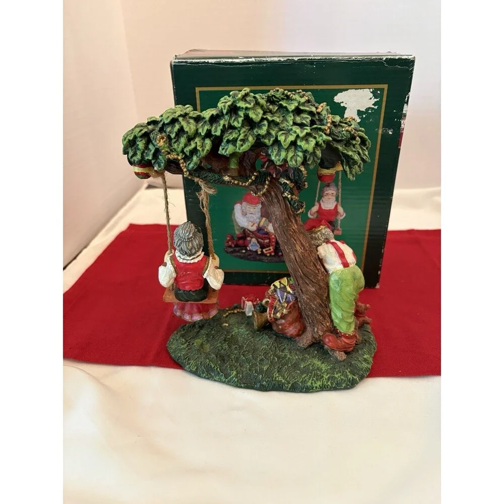 Vintage Cedar Creek Collection Mr. & Mrs. Claus Swinging Christmas